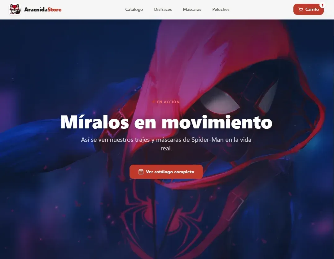 Trabajo de BrandUp para Aracnida Store