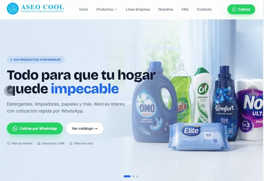 Trabajo de BrandUp para AseoCool