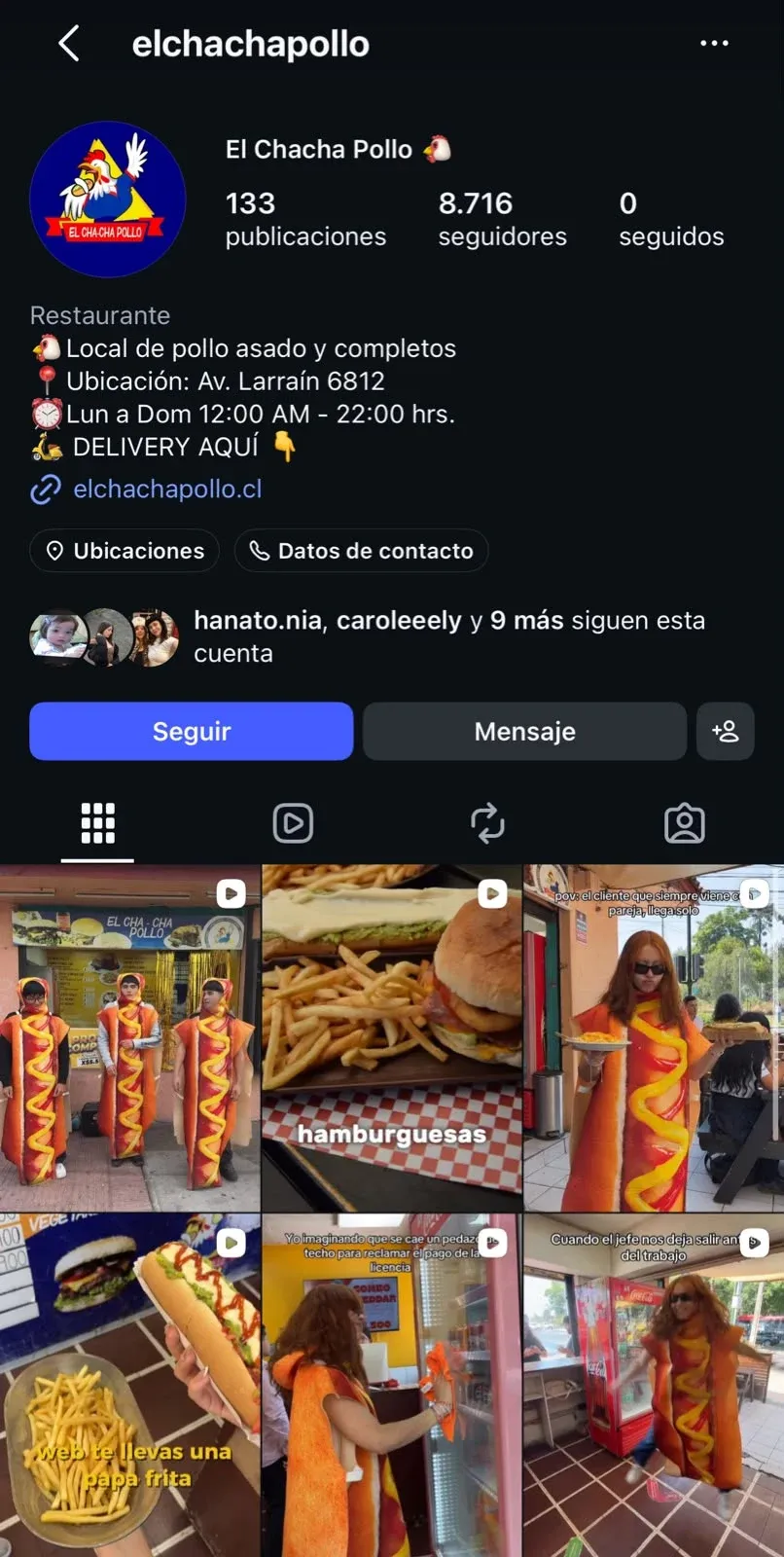 Cuenta de Instagram
